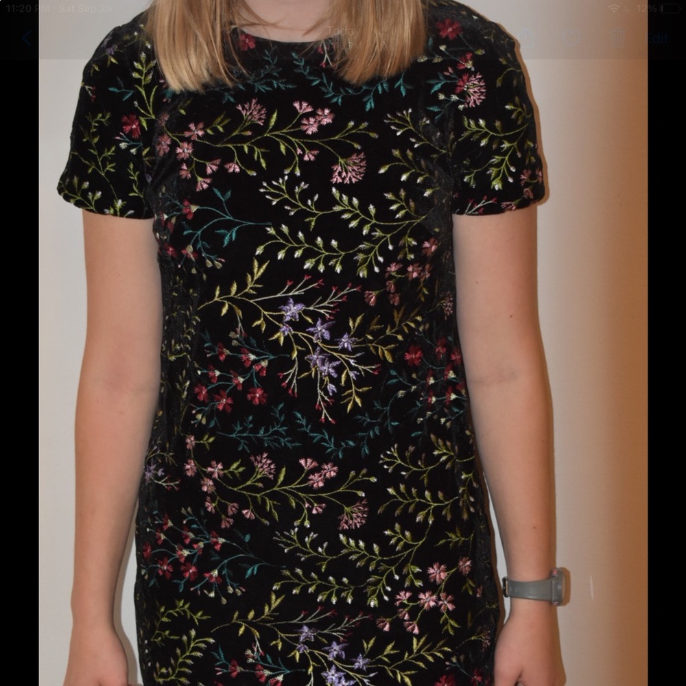 Calvin Klein black floral dress